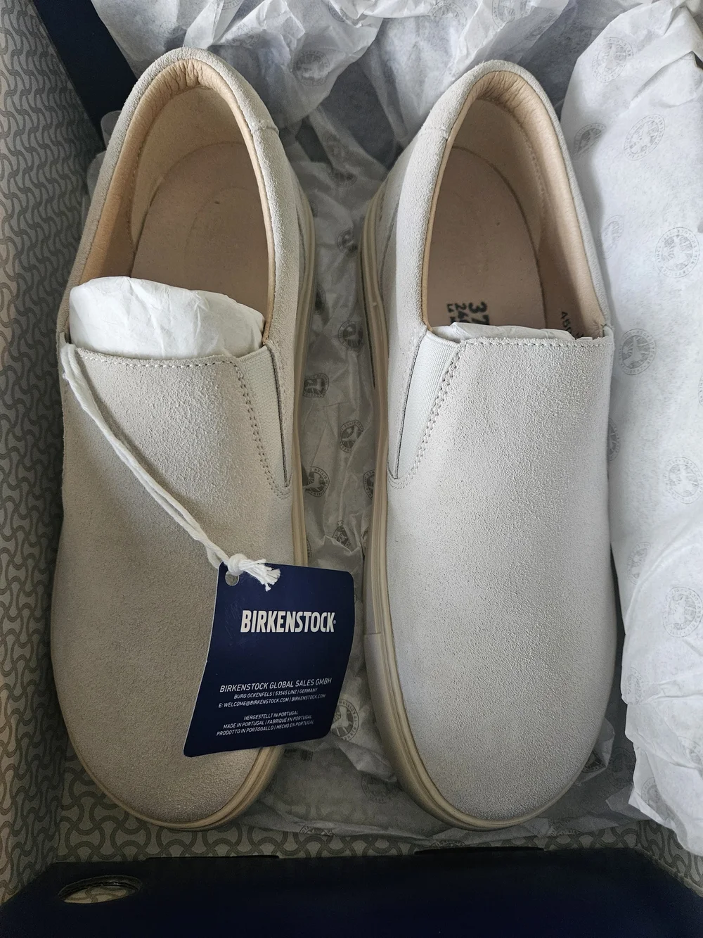 Birkenstock Oswego Slip-On Sneakers NWT | Antique White Suede | EU 37